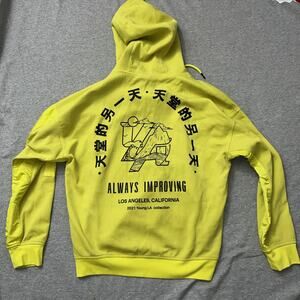 YoungLA RARE Yellow Graphic Hoodie Sweatshirt Pullover Men’s Size L